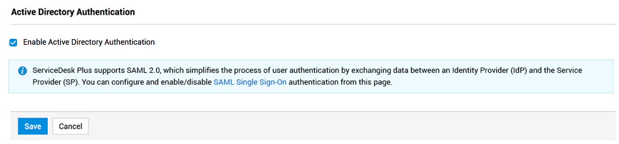 Иллюстрация 8: Настройка аутентификации Active Directory (AD)