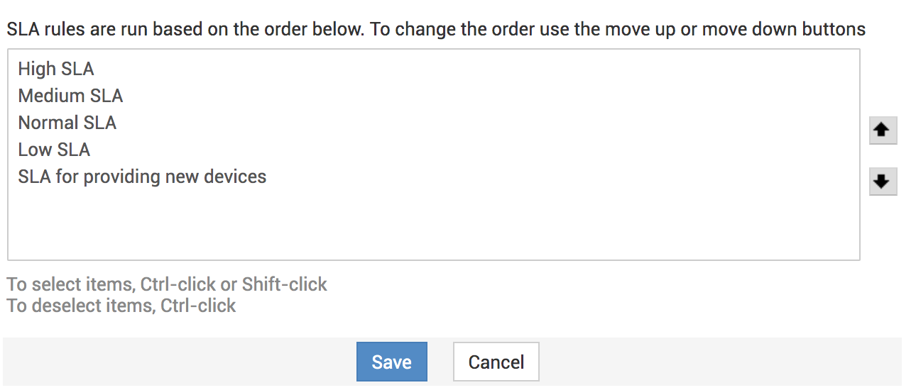 Illustration 6: Service level agreements (SLA) | Help desk automation