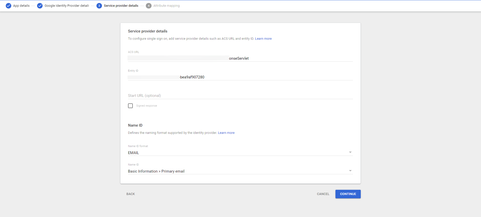 Иллюстрация 5: Настройка Google Workspace как поставщика удостоверений
