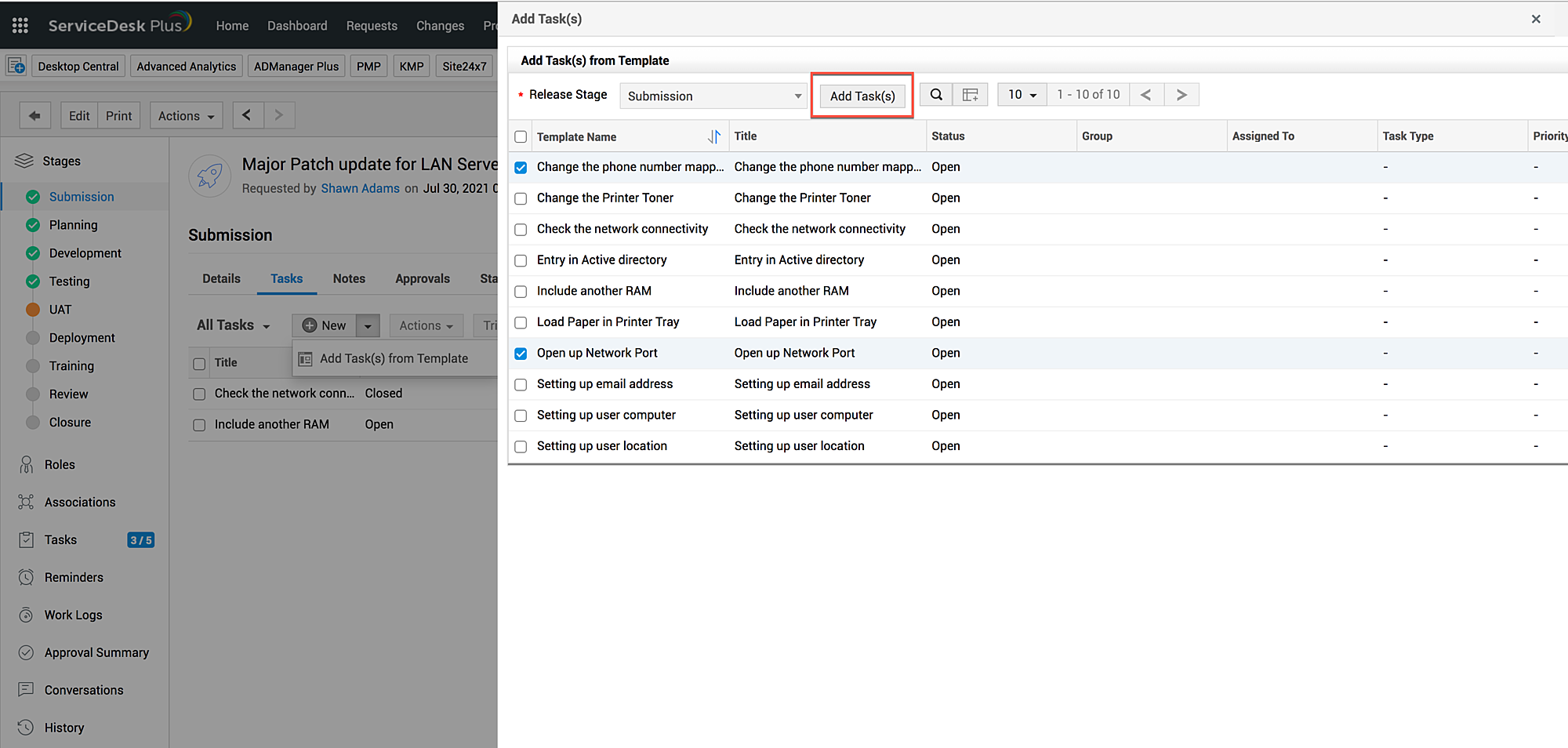 Illustration 2: Create and Manage Tasks