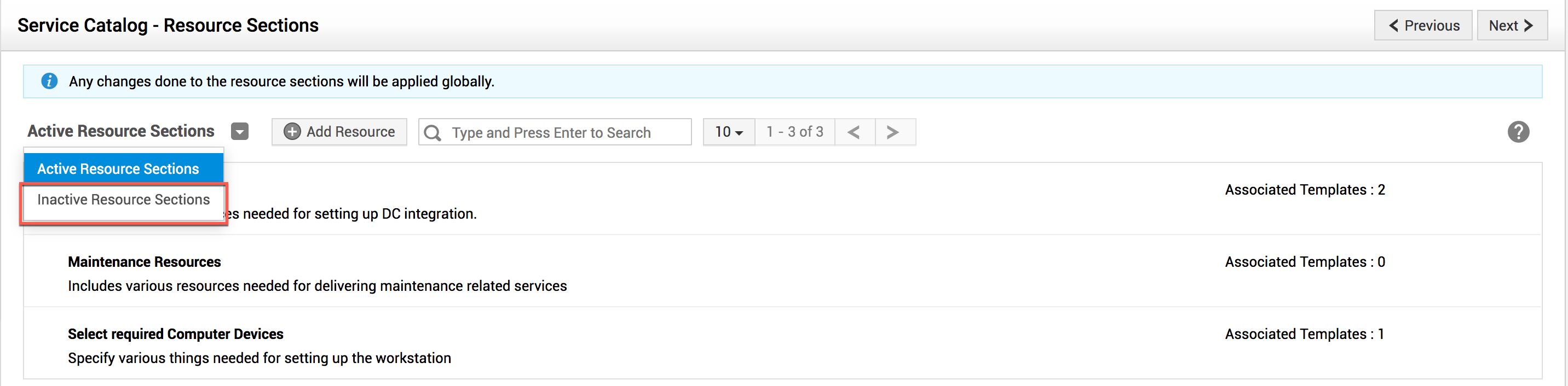 Illustration 7: Resource Sections