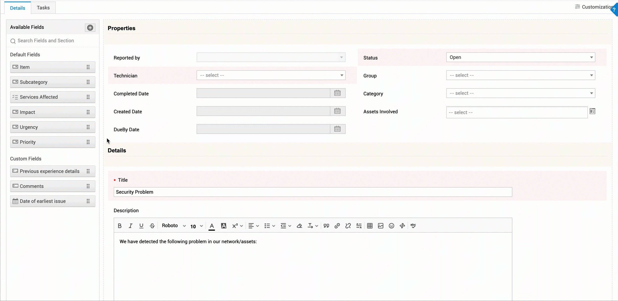 Illustration 8: Problem Templates
