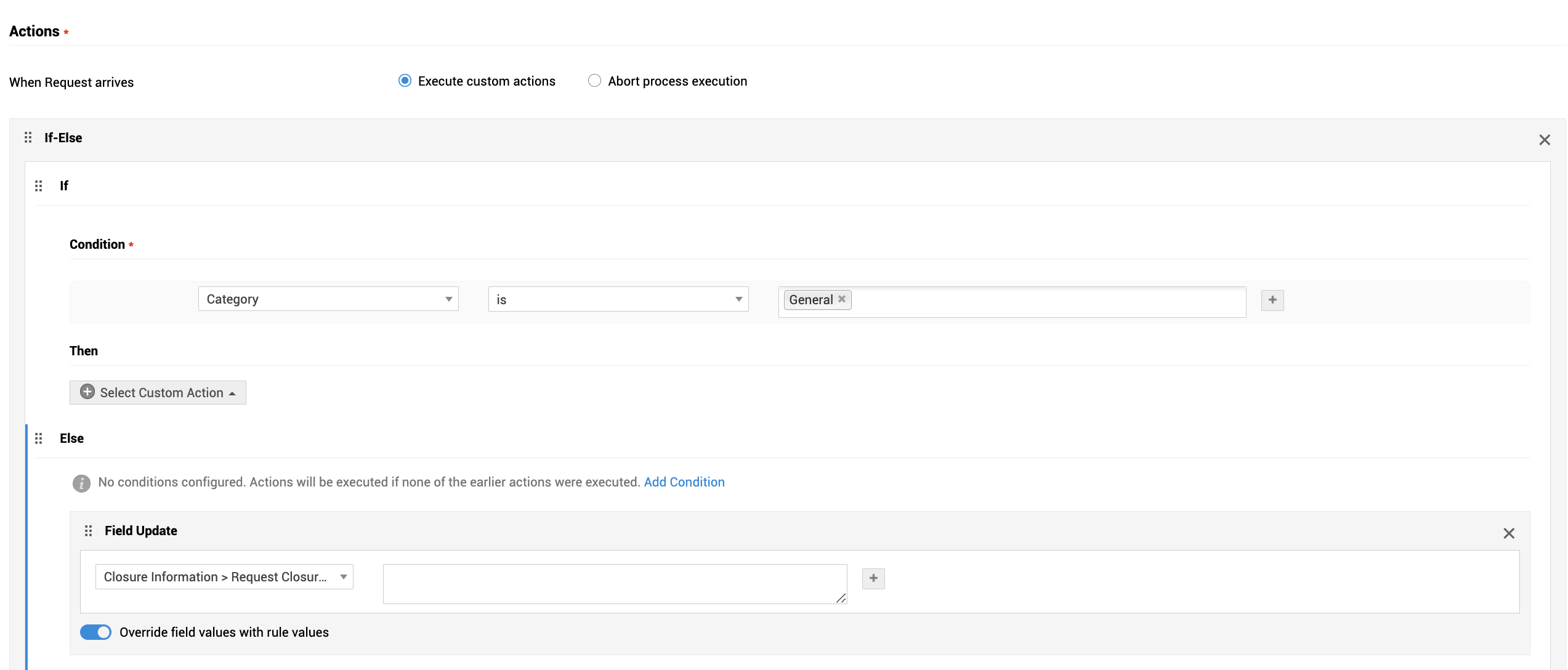 Illustration 9: Business Rules for Custom Module