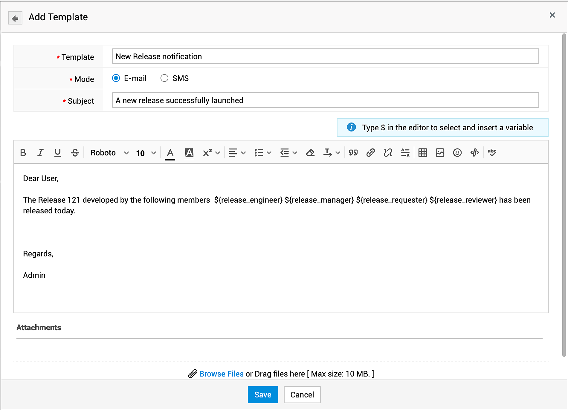 Illustration 11: Release Custom Triggers