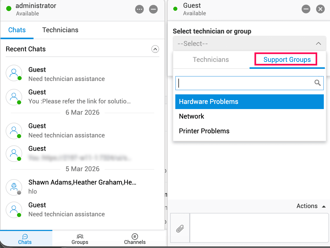 Illustration 14: Configure Live Chat 