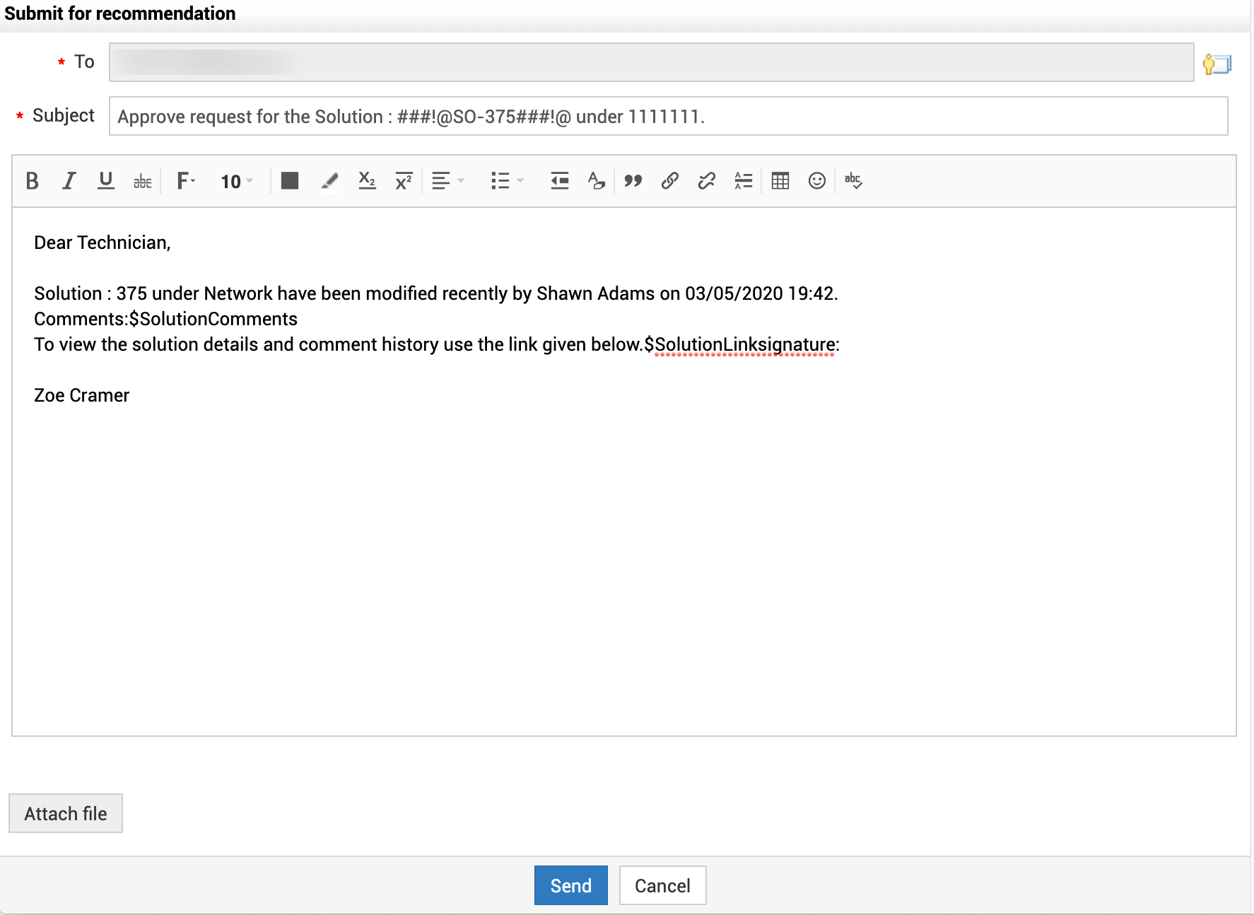 Illustration 2: How to submit new solutions for approval in knowledge base