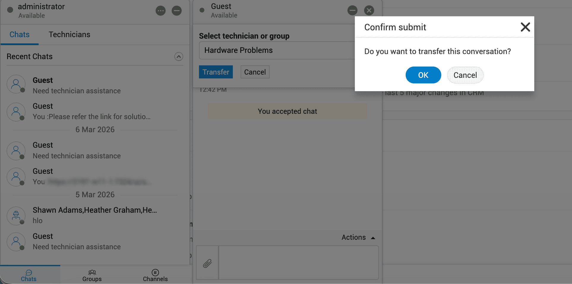 Illustration 15: Configure Live Chat 