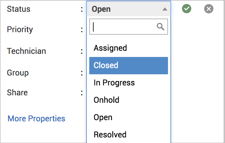 Illustration 1: How to close a single/multiple help desk requests