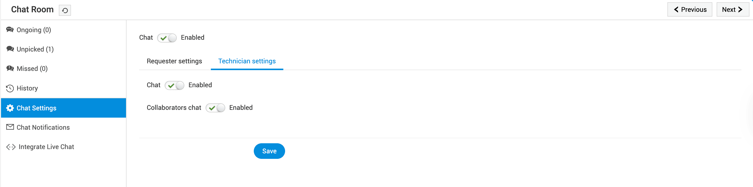 Illustration 5: Configure Live Chat 