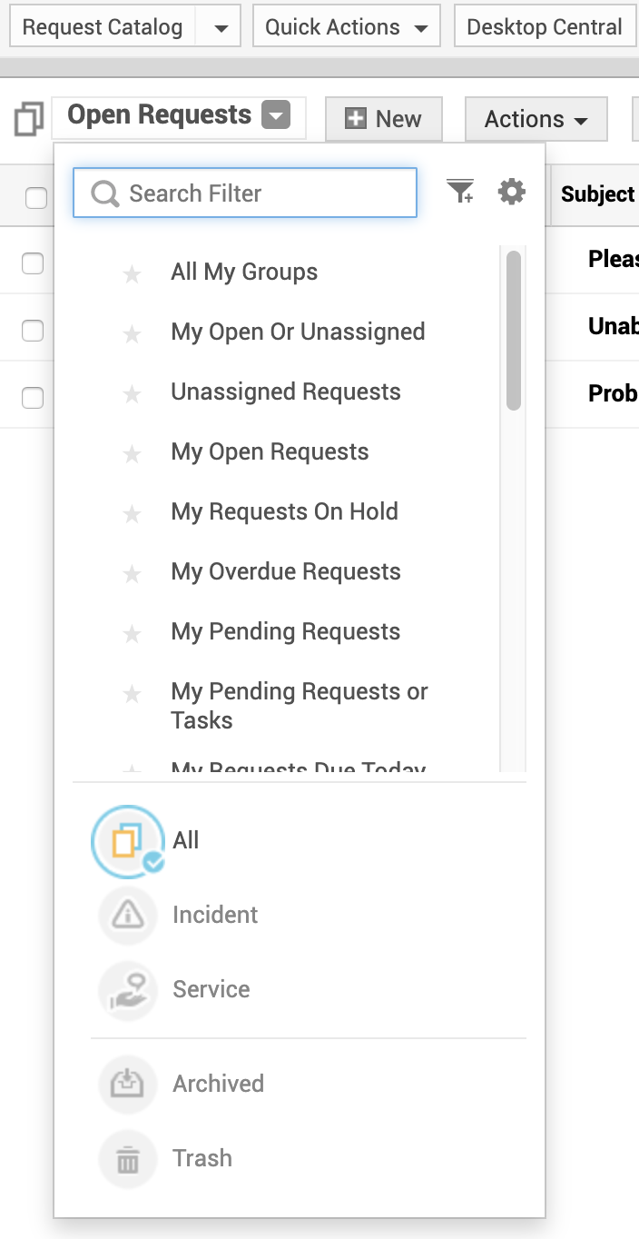 Illustration 6: How to share a request with technicians/requesters | Share helpdesk requests