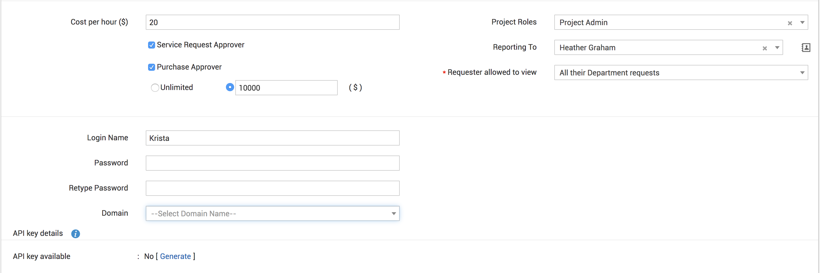 Illustration 4: Configure Users | Help desk customizer