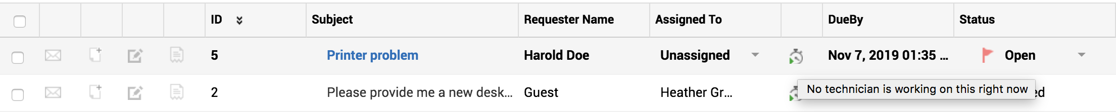 Illustration 7: What is worklog timer? | Track time spent on helpdesk requests