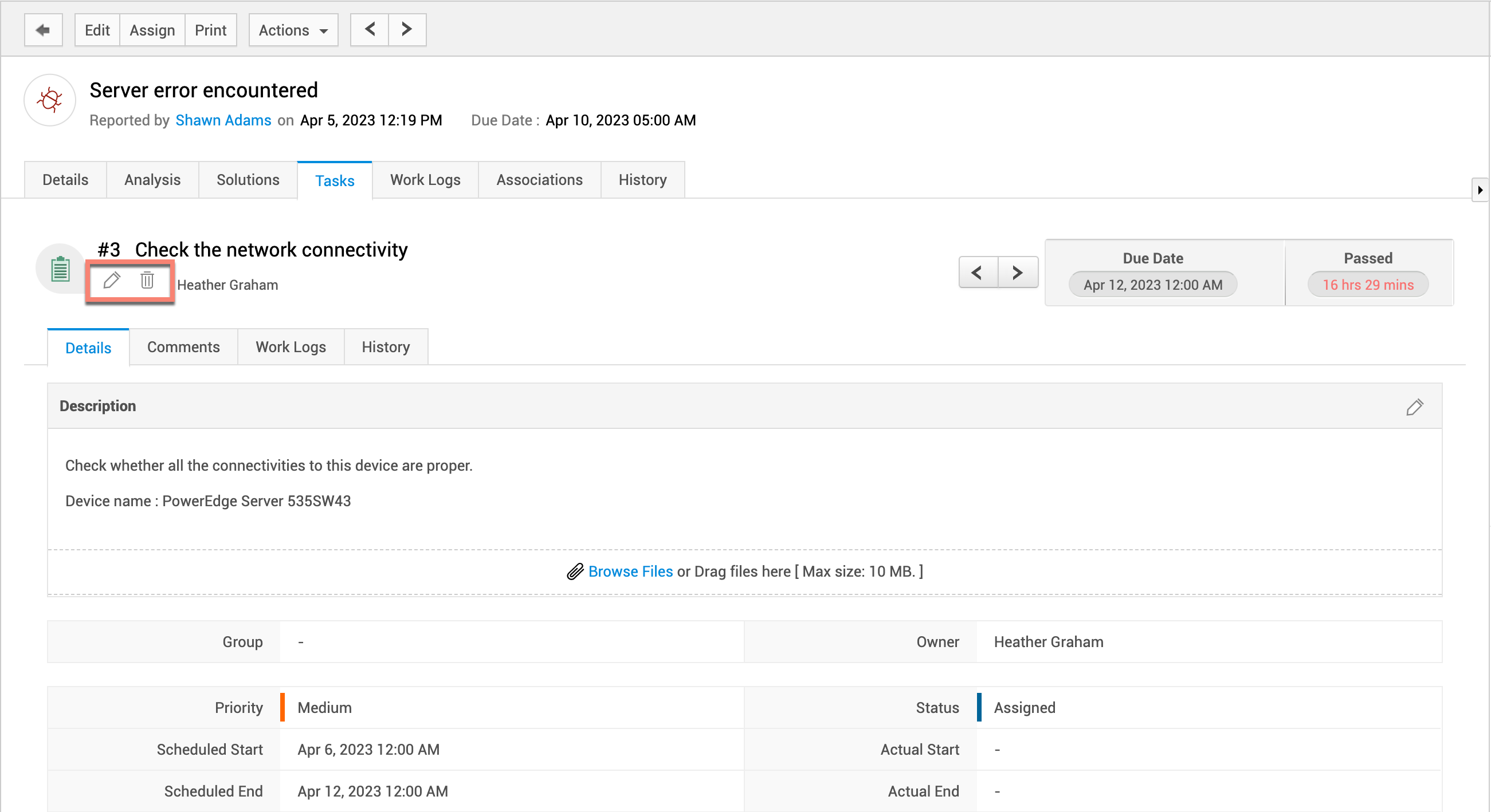 Illustration 3: View Task Details