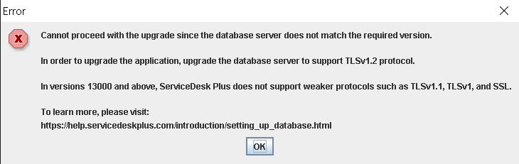 Illustration 14: Configuring database | Help desk admin guide