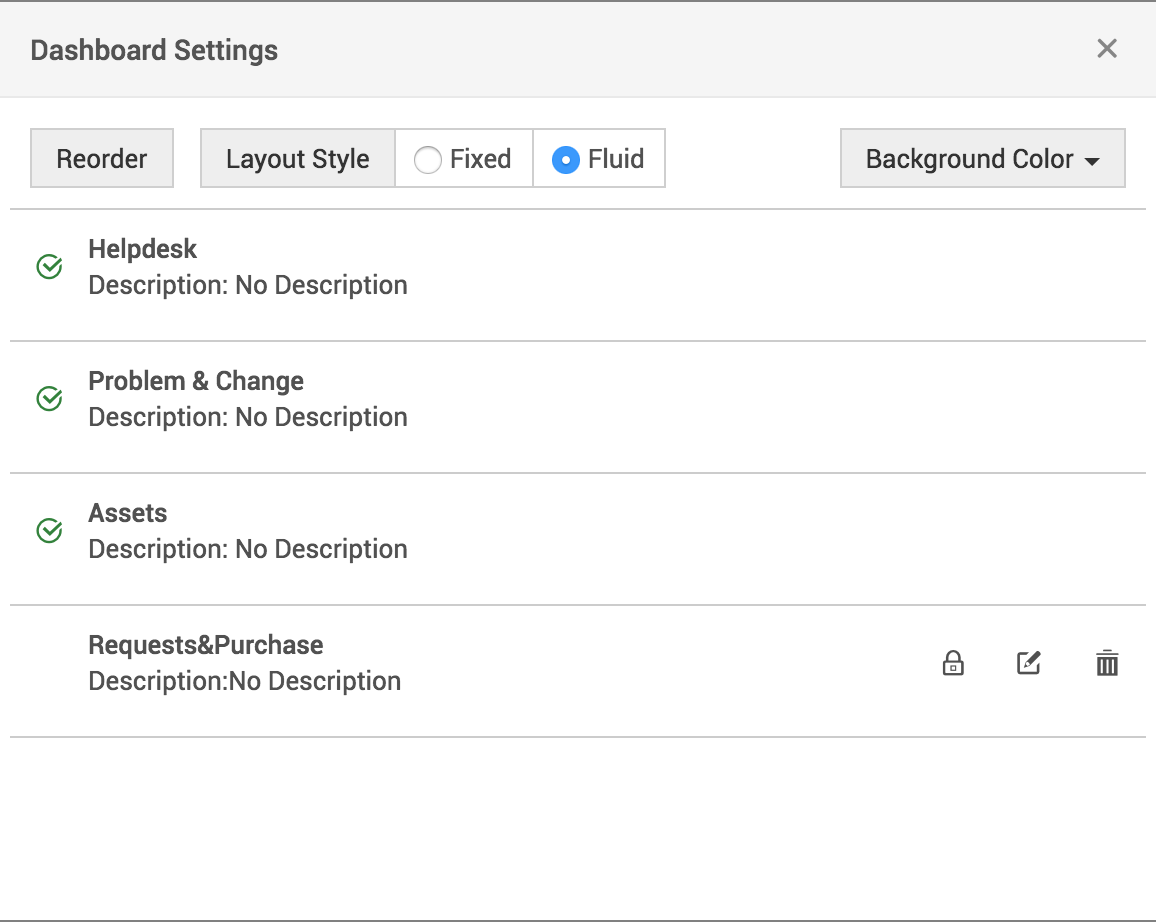Illustration 15: Customize help desk dashboard | Admin guide