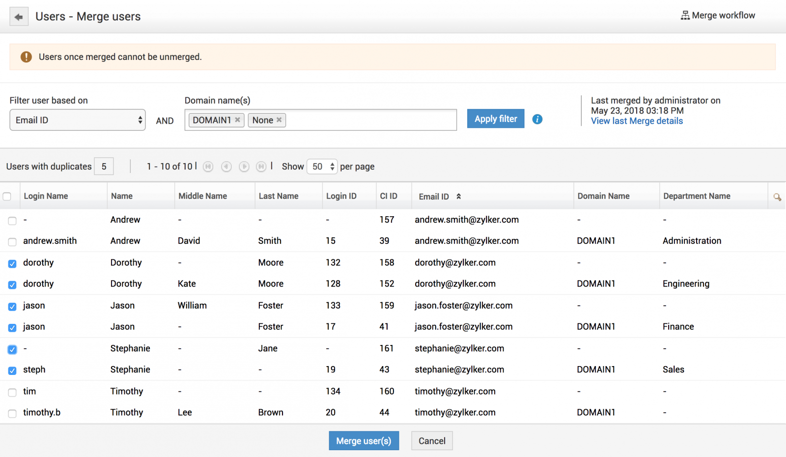 Illustration 13: Configure Users | Help desk customizer