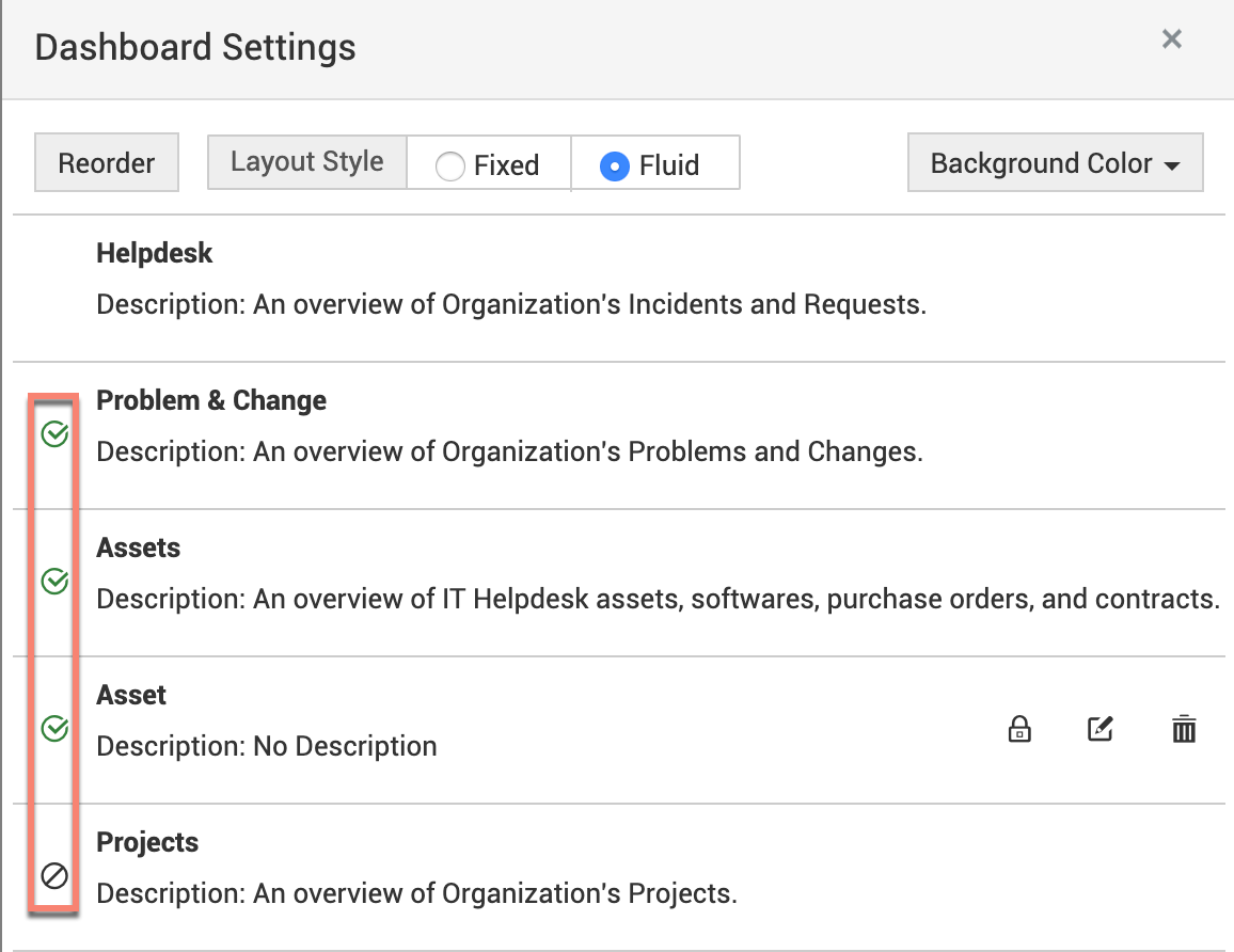 Illustration 19: Customize help desk dashboard | Admin guide