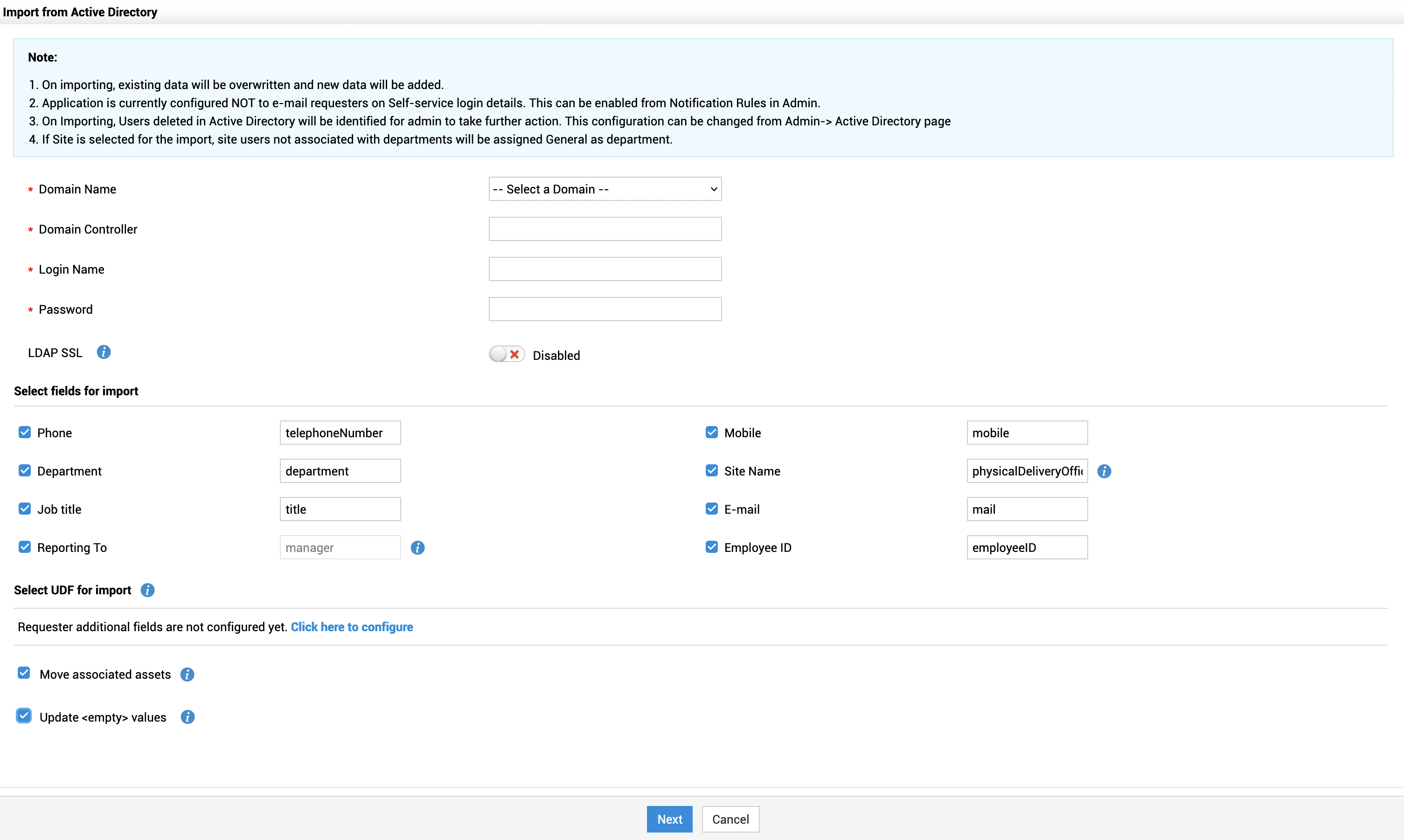 Иллюстрация 2: Настройка аутентификации Active Directory (AD)