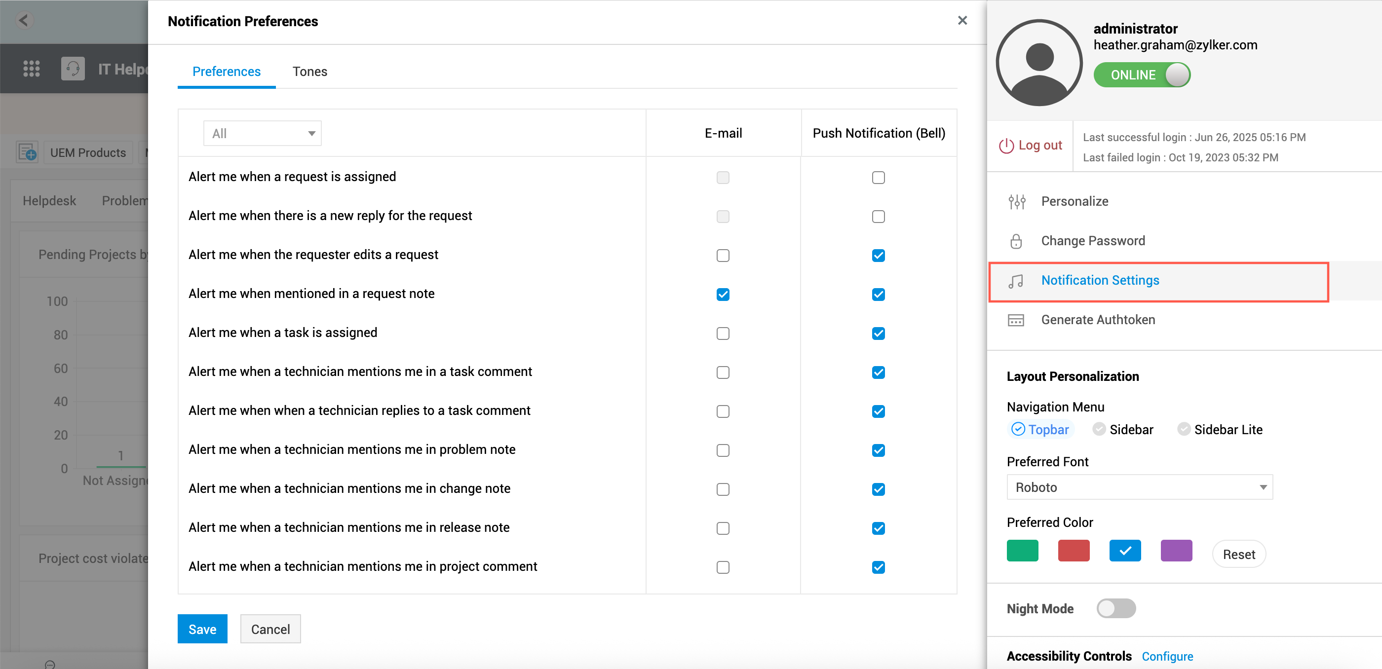 Illustration 8: Custom help desk software | Personalize your help desk