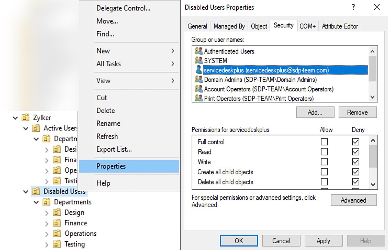Иллюстрация 11: Настройка аутентификации Active Directory (AD)