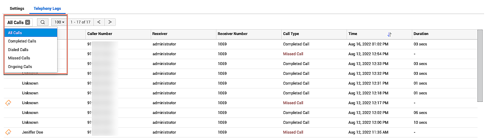Illustration 17: Telephony Integration