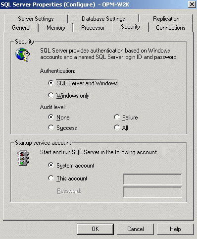 Illustration 13: Configuring database | Help desk admin guide