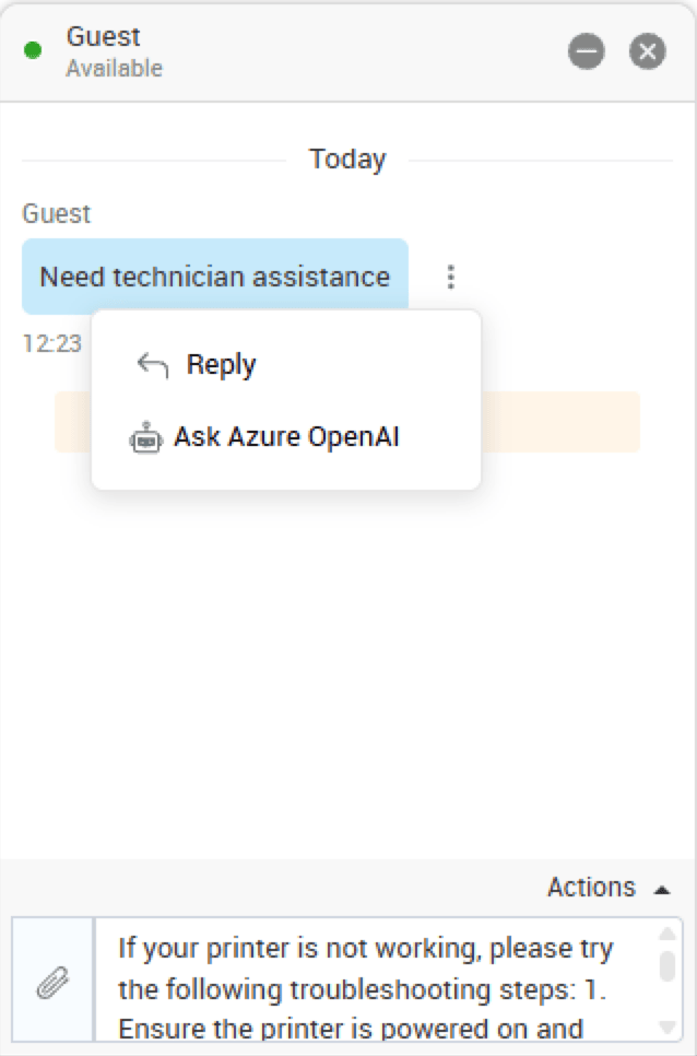 Illustration 29: Configure Live Chat 