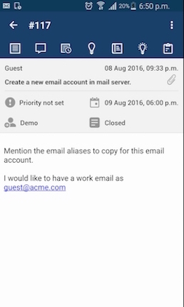 Иллюстрация 13: Приложение ServiceDesk Plus для Android: использование и возможности