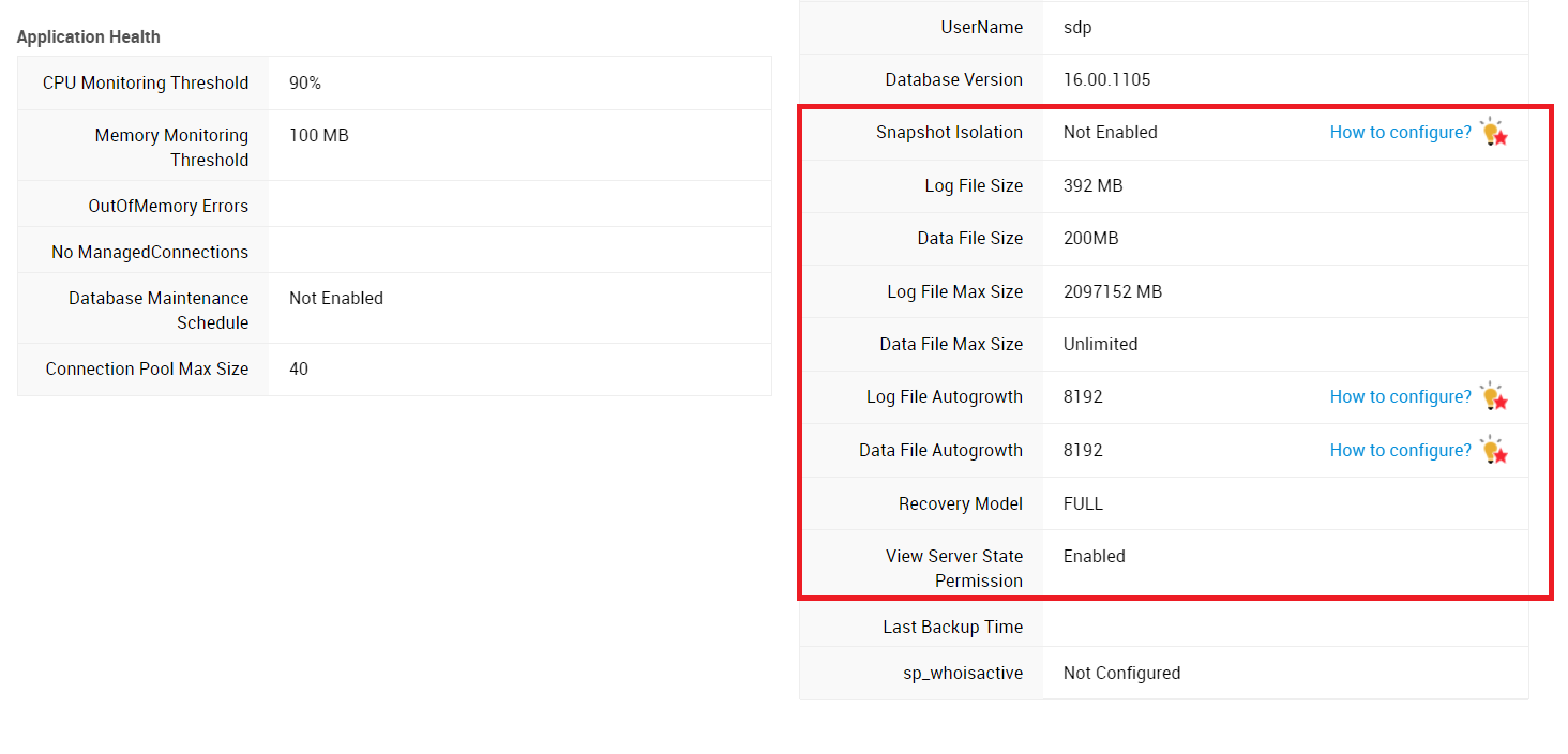 Illustration 2: Configuring database | Help desk admin guide